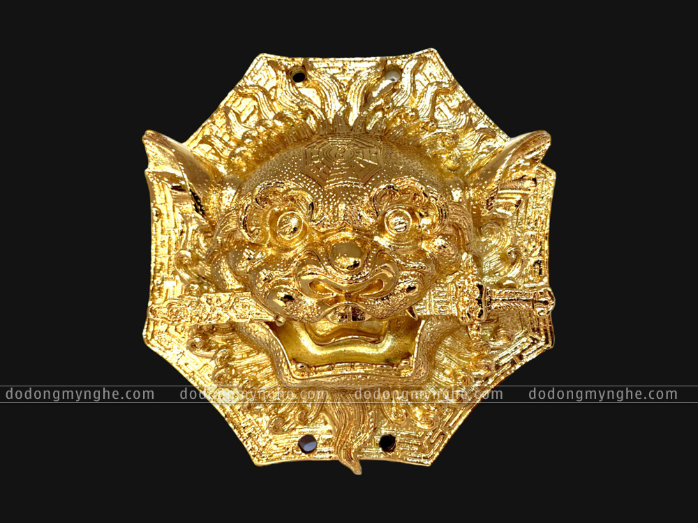Ấn phong thủy bằng đồng mạ vàng cao 18cm
